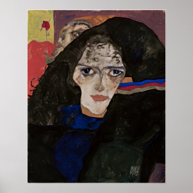 Póster Schiele - Mujer de luto (Frente)