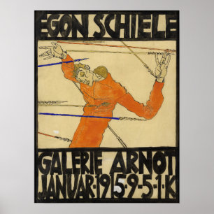 Póster Schiele - Poster De Exposición En El Ar.