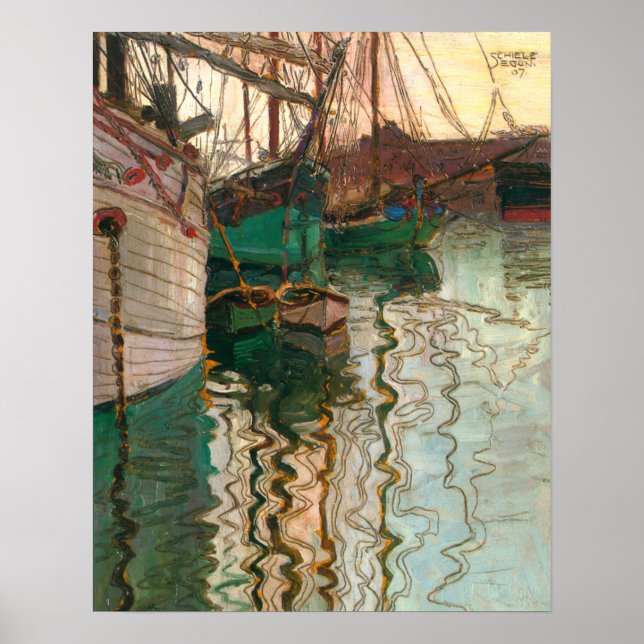 Póster Schiele - Puerto Trieste (Frente)