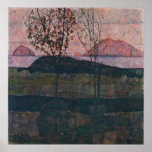 Póster Schiele - Puesta del sol
