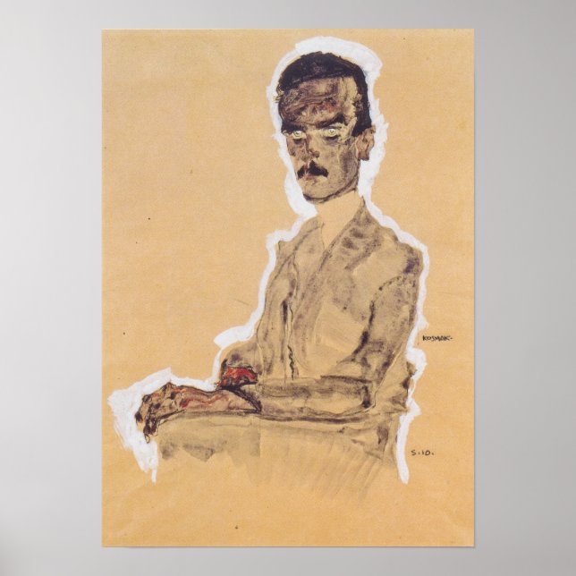 Póster Schiele - Retrato De Eduard Kosmack 1910 (Frente)
