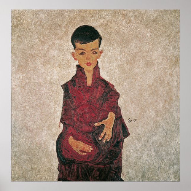 Póster Schiele - Retrato De Herbert (Frente)