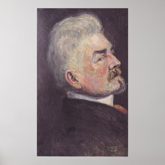 Póster Schiele - Retrato de Leopold Czihaczek de perfil… (Frente)