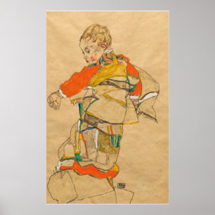 Póster Schiele - Retrato de un niño (Anton Peschka Jr.)