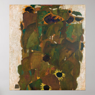 Póster Schiele - Sunflowers