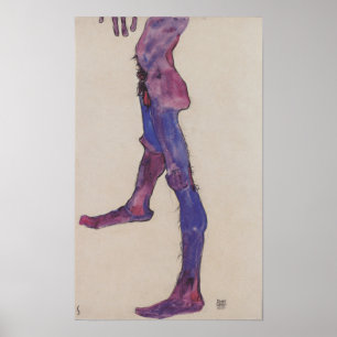 Póster Schiele - Torso abdominal masculino 1910