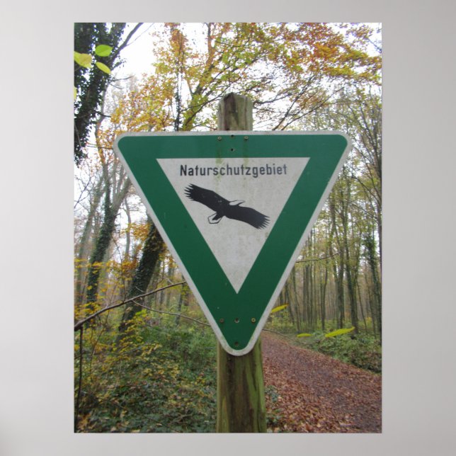 Póster Schild Naturschutzgebiet (Frente)