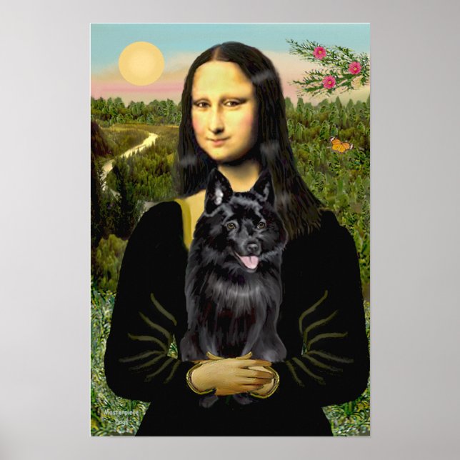 Póster Schipperke 7 - Mona Lisa (Frente)