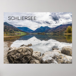 Póster Schliersee Bavaria Lake Germany Panorama Souvenir