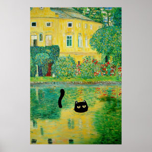Póster Schloss Kammer sobre el Poster Attersee Cat