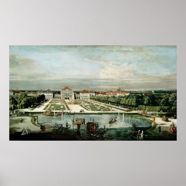 Póster Schloss Nymfenburg, 1761 (Frente)