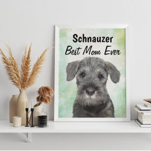 Póster Schnauzer Best Mom Poster