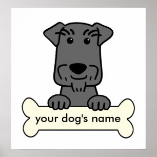 Póster Schnauzer en miniatura personalizada