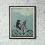 Póster Schnauzer Tandem<br><div class="desc">Tándem Schnauzer de Fabfunky. Cuenta con schnauzers montando una bicicleta en un estilo caprichoso y de vapor. | 192047D</div>