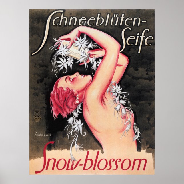 Póster Schneebluten Seife Snow Blossom Bath Soap German (Frente)