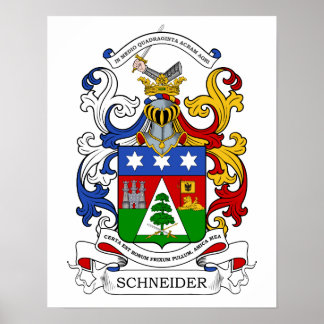 Póster Schneider Coat of Arms Personalizado v2