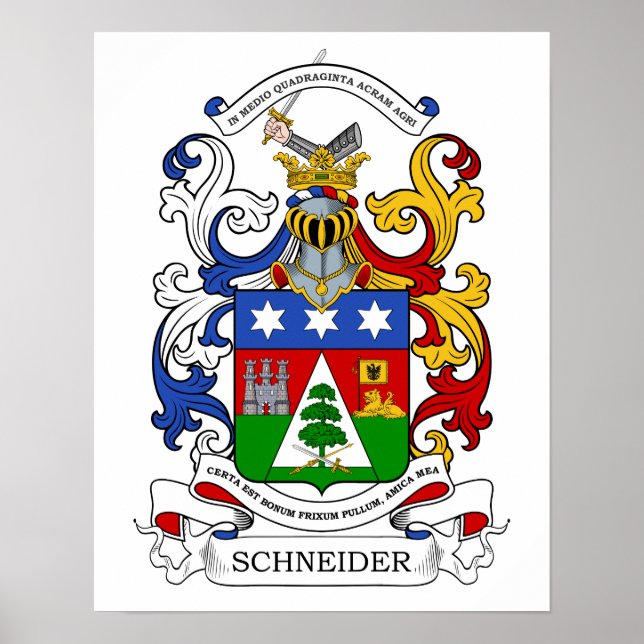 Póster Schneider Coat of Arms Personalizado v2 (Frente)