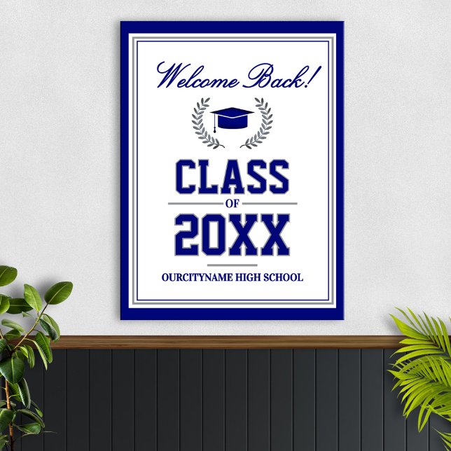 Póster School Colors Class Reunion Welcome (Subido por el creador)