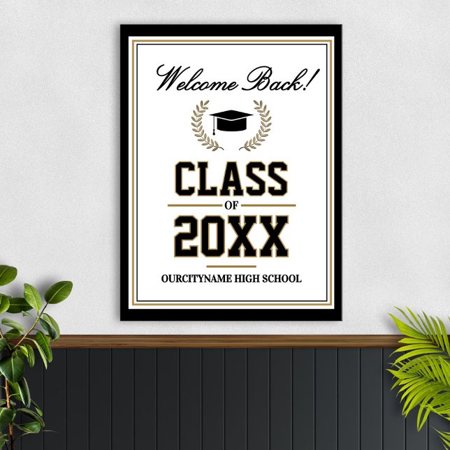 Póster School Colors Class Reunion Welcome (Subido por el creador)