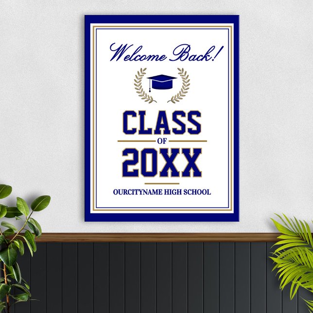 Póster School Colors Class Reunion Welcome (Subido por el creador)