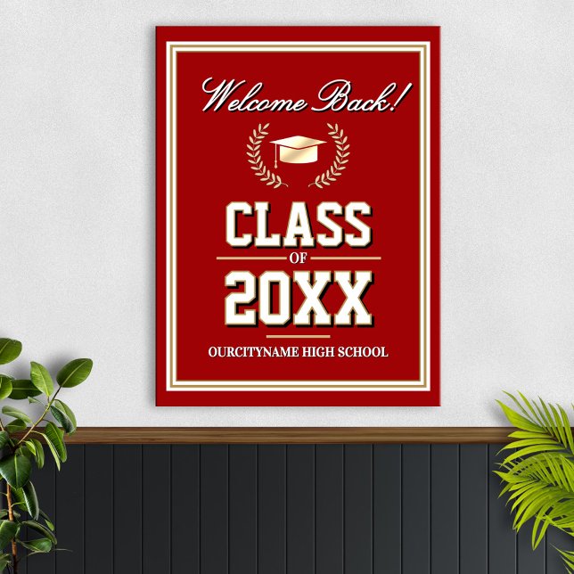 Póster School Colors Class Reunion Welcome (Subido por el creador)