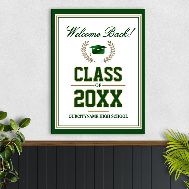 Póster School Colors Class Reunion Welcome (Subido por el creador)
