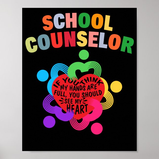 Póster School Counselor Full Heart Appreciation (Frente)
