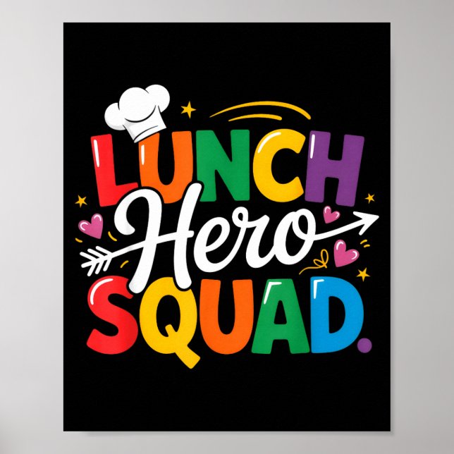 Póster School Lunch Hero Squad Cafeteria Workers Crew Lad (Frente)