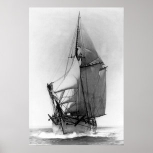 Póster Schooner EG. Blanco