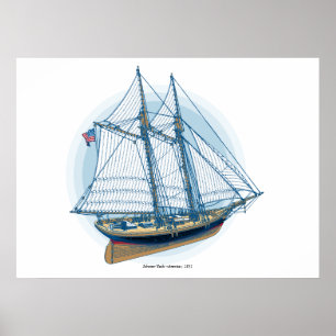 Póster Schooner Yacht "America", 1851