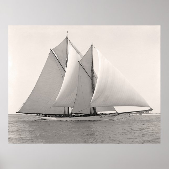 Póster Schooner Yacht Merlin (Frente)