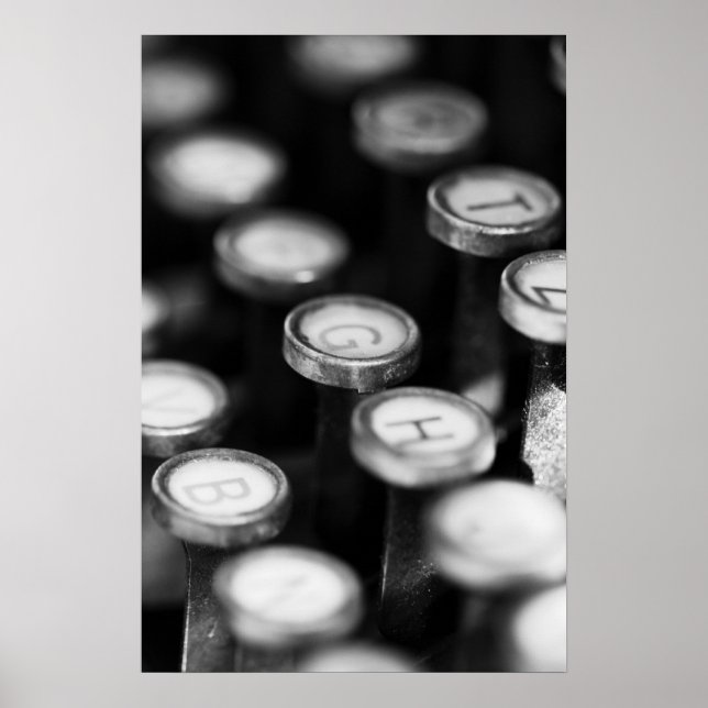 Póster Schreibmaschinentasten (Frente)