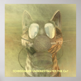 Póster Schrödinger subestima al poster del gato