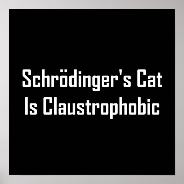 Póster Schrodingers Cat Es Claustrofóbica (Frente)