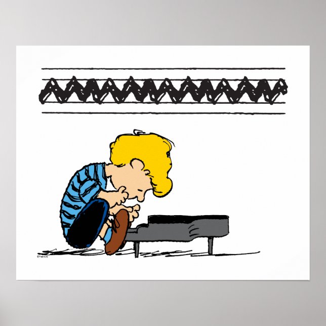 Póster Schroeder Charlie Brown Music (Frente)