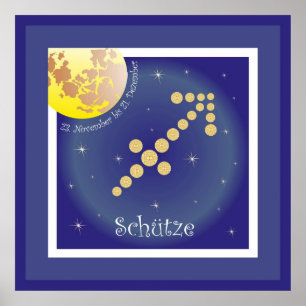 Póster Schütze 23. Noviembre bis 21. Poster de Dezember