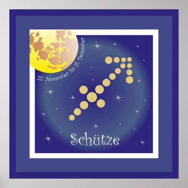 Póster Schütze 23. Noviembre bis 21. Poster de Dezember (Frente)