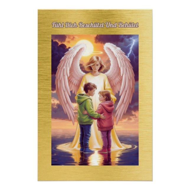 Póster Schutzengel - Fühl Dich Behütet und Beschützt (Anverso)
