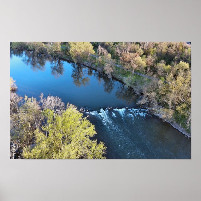 Póster Schuylkill River Dam Oaks PA (Frente)