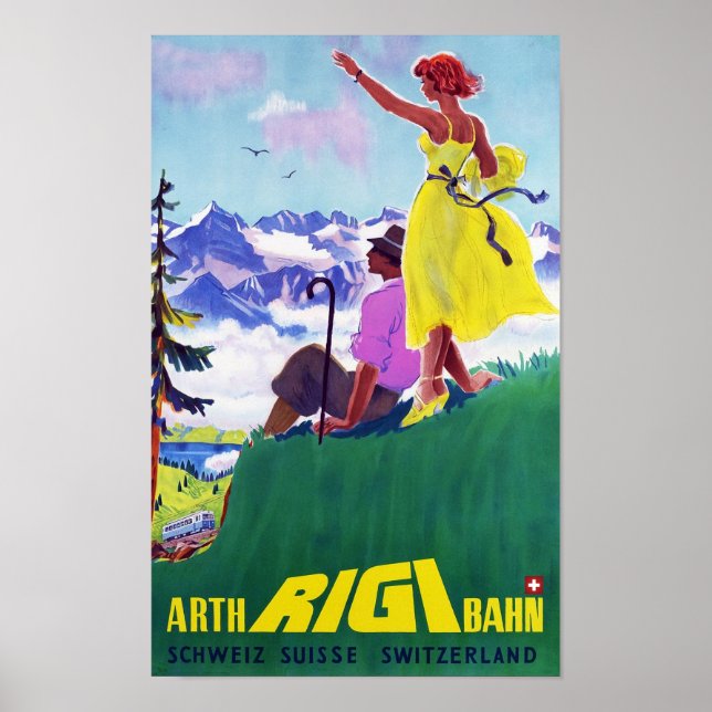 Póster " Schweiz: 2022/heute - Arth Rigi Bahn Sommer ...  (Frente)