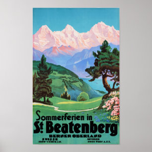 Póster "Schweiz: 2022/heute Kt. Berna - St. Beatenberg...