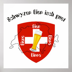 Póster Schweiz, Suisse, Svizzera, Svizra, Suiza
