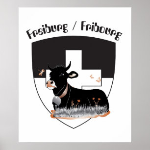 Póster Schweiz, Suisse, Svizzera, Svizra, Suiza