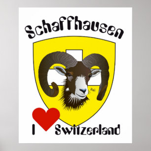 Póster Schweiz, Suisse, Svizzera, Svizra, Suiza
