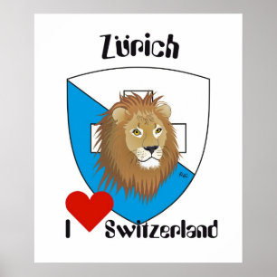 Póster Schweiz, Suisse, Svizzera, Svizra, Suiza