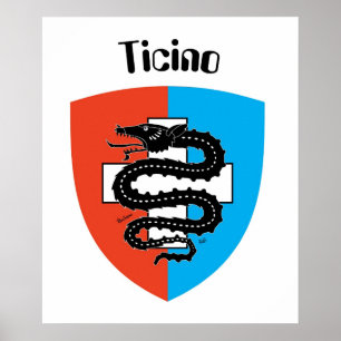 Póster Schweiz, Suisse, Svizzera, Svizra, Suiza