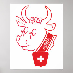Póster Schweiz, Suisse, Svizzera, Svizra, Suiza