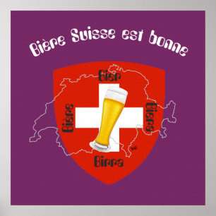 Póster Schweiz, Suisse, Svizzera, Svizra, Suiza