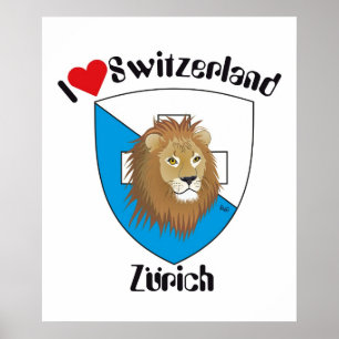 Póster Schweiz, Suisse, Svizzera, Svizra, Suiza