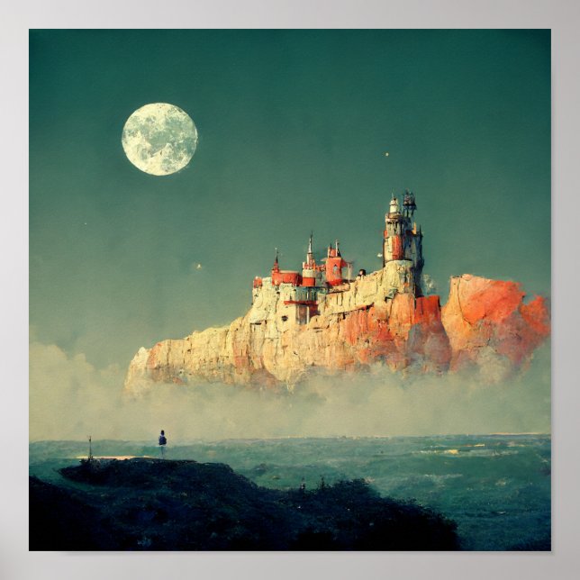 Póster Sci-Fi De La Ciudadela En El Extranjero (Frente)